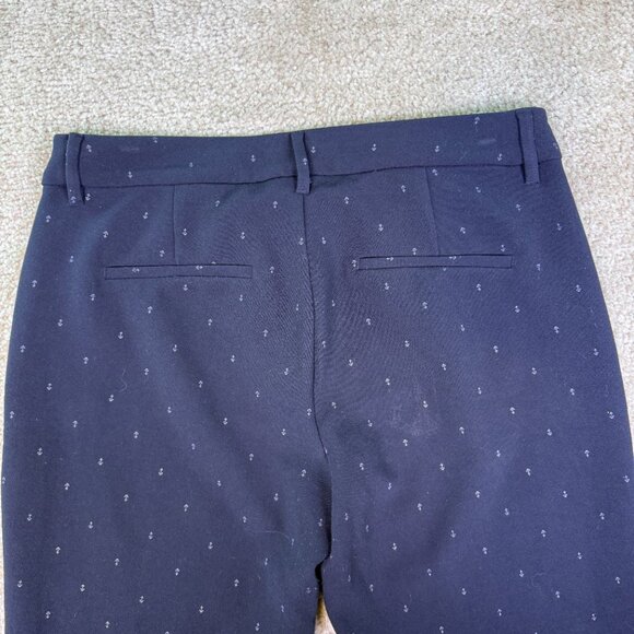 Old Navy Harper Black Anchor Mid Rise Straight Leg Capri Pants Size 8 32x25 E596 - Picture 9 of 14